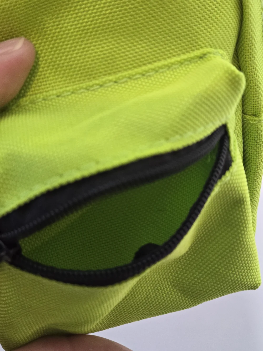 Lime Green Mini Backpack for Men - Casual Everyday Pack. keyring wallet.